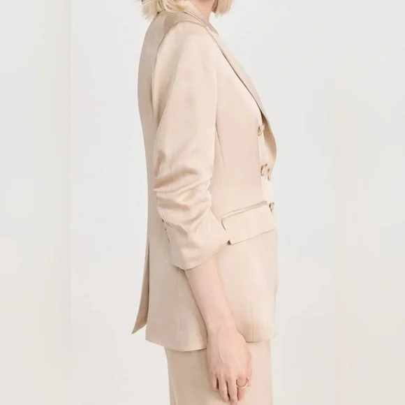 Veronica beard Size 2 Suit In Sand. Tomi Dickey Jacket And Robinne Pants NWT - Picture 2 of 15